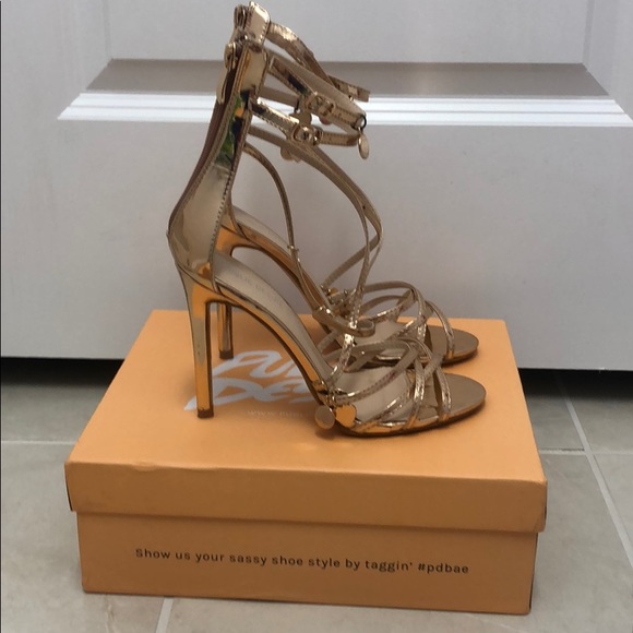 Rose Gold Public Desire Heels - Picture 2 of 3